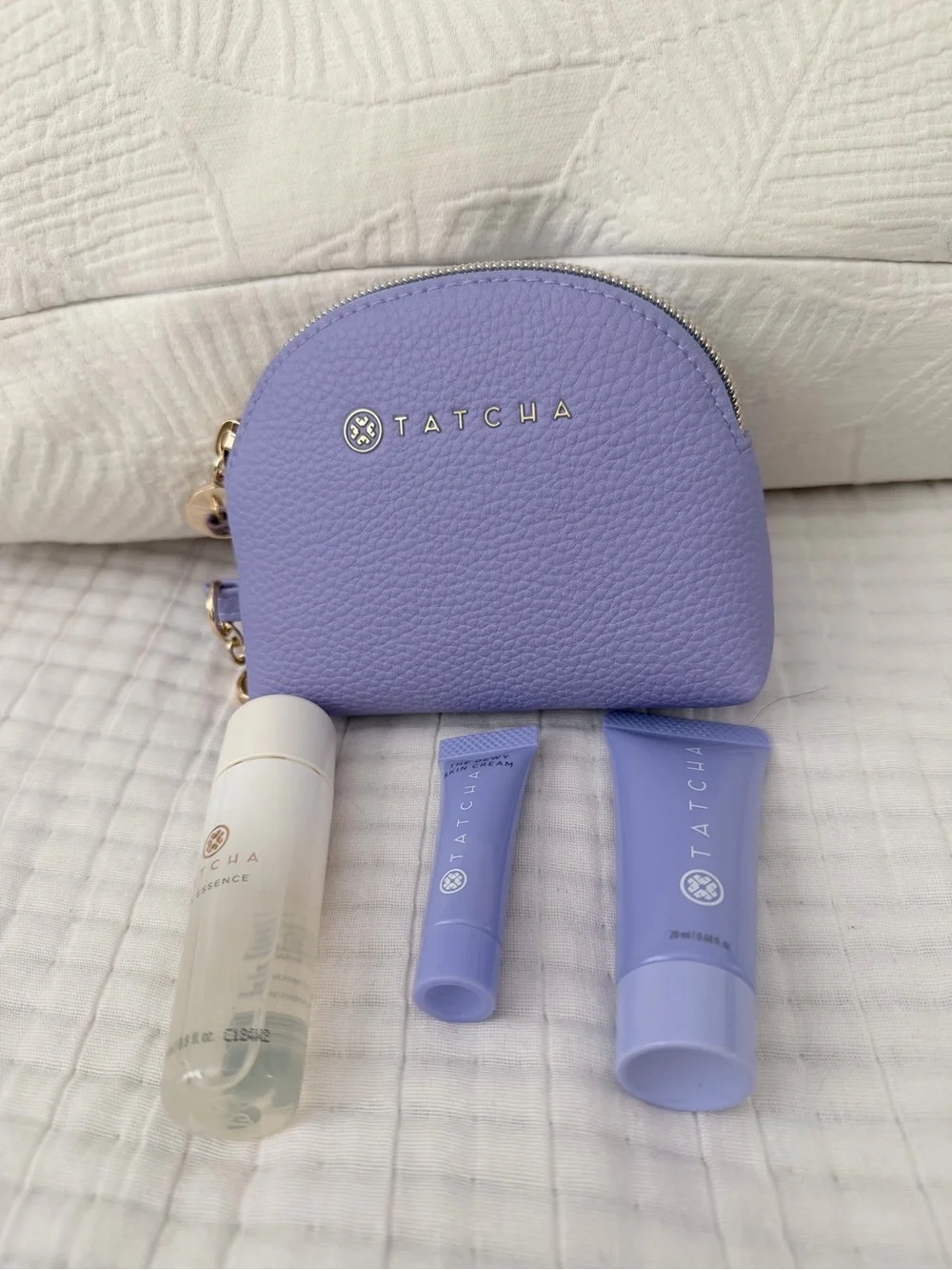 🆕 Tatcha Travel Size Skincare & Keychain Pouch